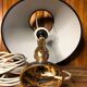 Old gilt bronze lamp + vintage black lampshade