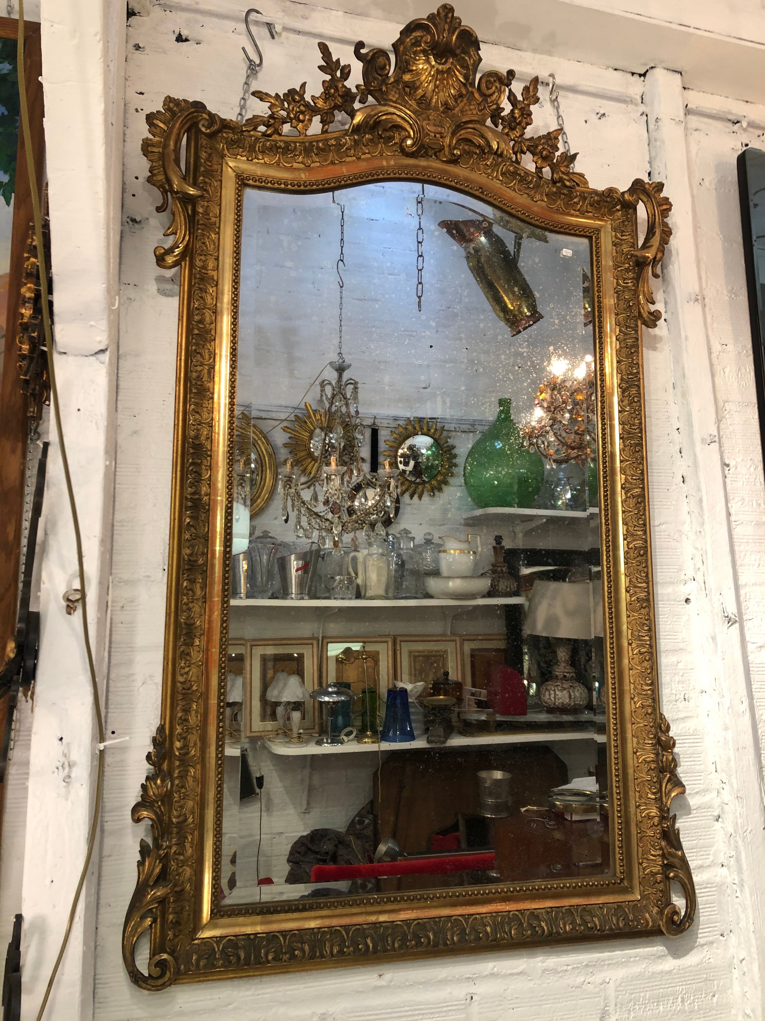 Louis XVl gilded mirror