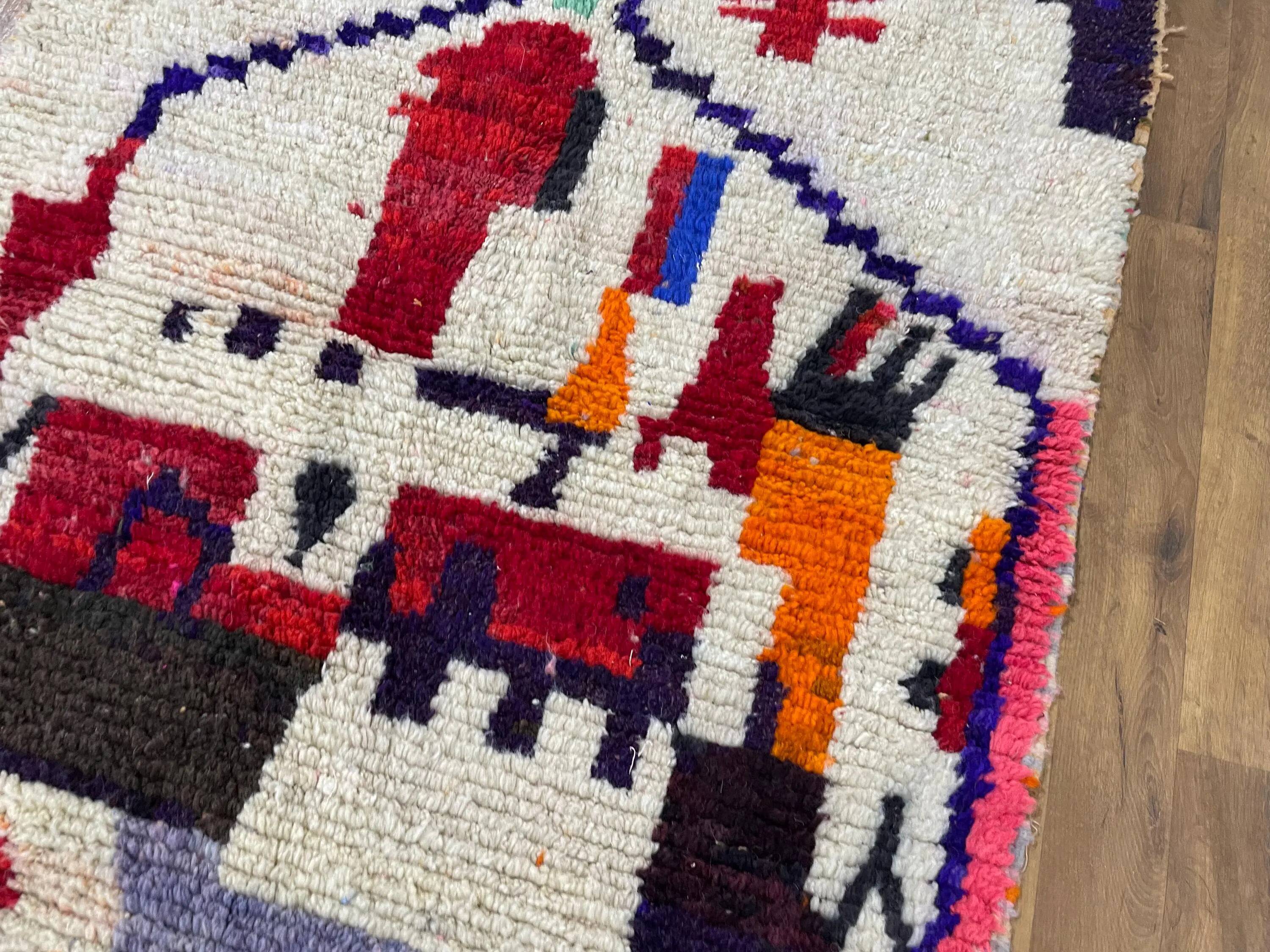 Handmade pure wool Moroccan rug 3x2 m