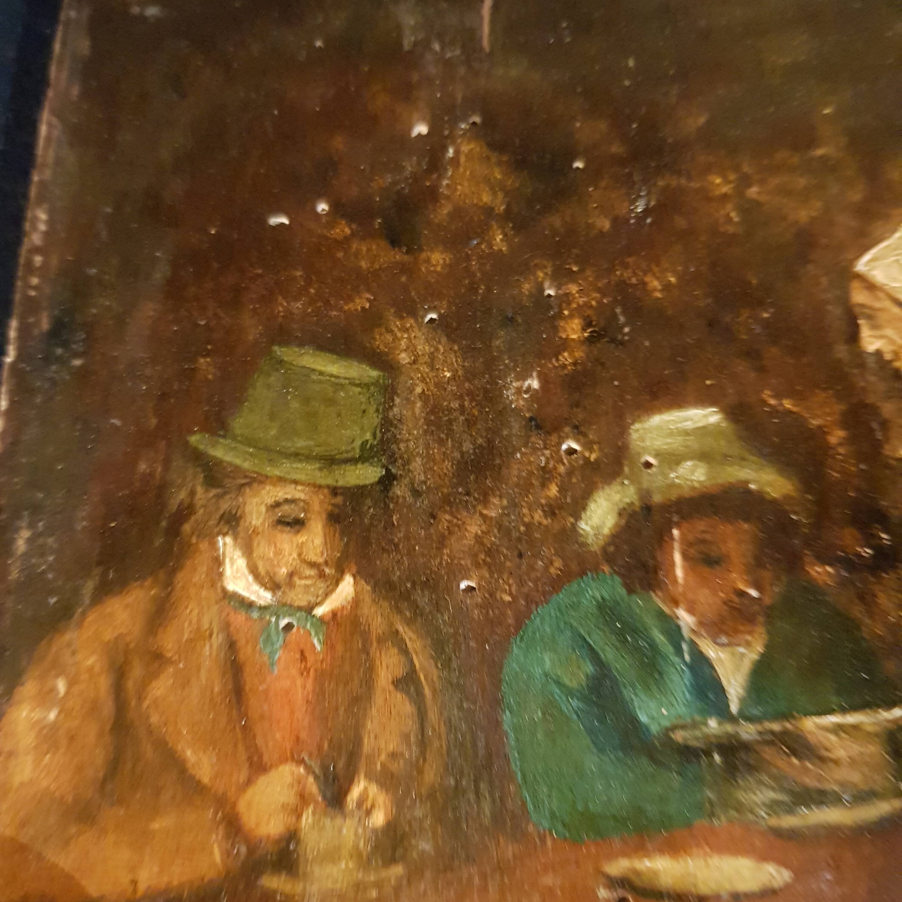 Old painting on wood