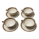 Service for 4 cups + saucers Haviland Limoges Porcelain