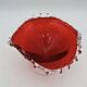 Coupe en verre soufflé rouge