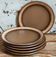 Six assiettes en grès gerzit west germany original vintages