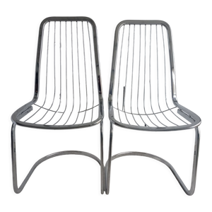 Paire de chaises italiennes - acier
