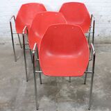 Set of 4 "Shell" model bridges by Pierre Guariche for Meurop 1967