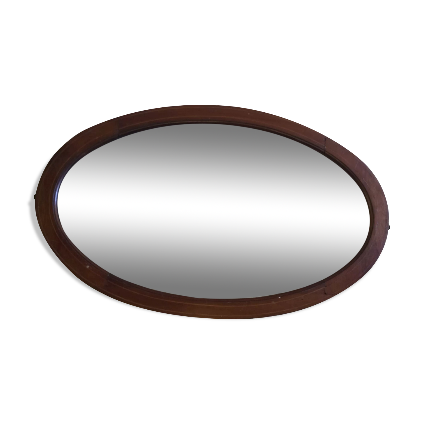 Beveled oval mirror 83x52cm