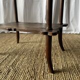 Elegant Art Nouveau side table in walnut, France early 20th century.