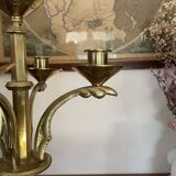 Chandelier tripode en laiton massif