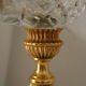 Fontaine à absinthe cristal taillé métal doré 1960