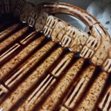Plat imitation tressage en Barbotine
