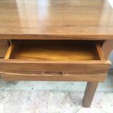 Contemporary-style exotic wooden console