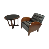 Chair & table low mid-century custom