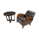 Fauteuil & table basse mid-century sur mesure
