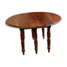 Table ronde merisier à volets 6 pieds extensible 10/12 Couverts
