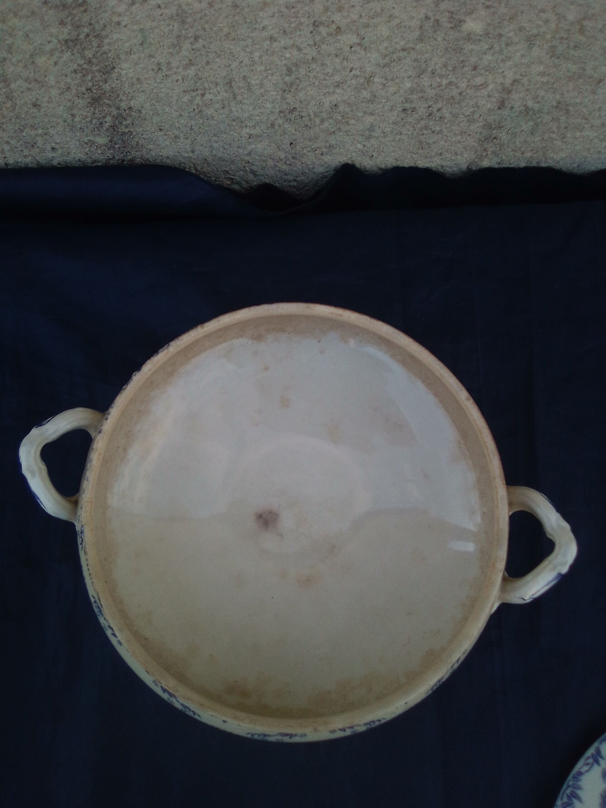 Vegetable in creil and montereau earthenware service mireille labrador diam 19.5 cm