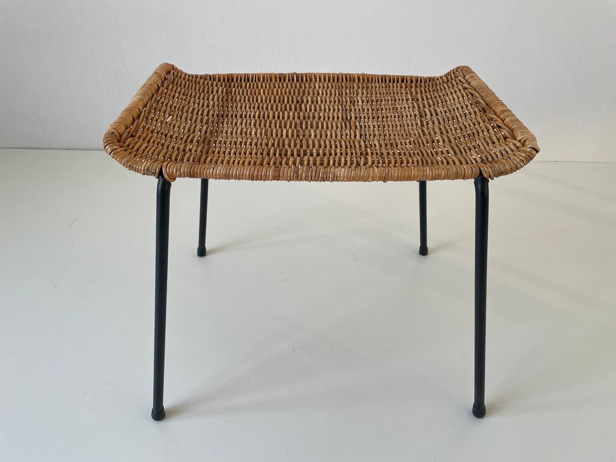Wicker armchair and footrest, Germany, 1960s
