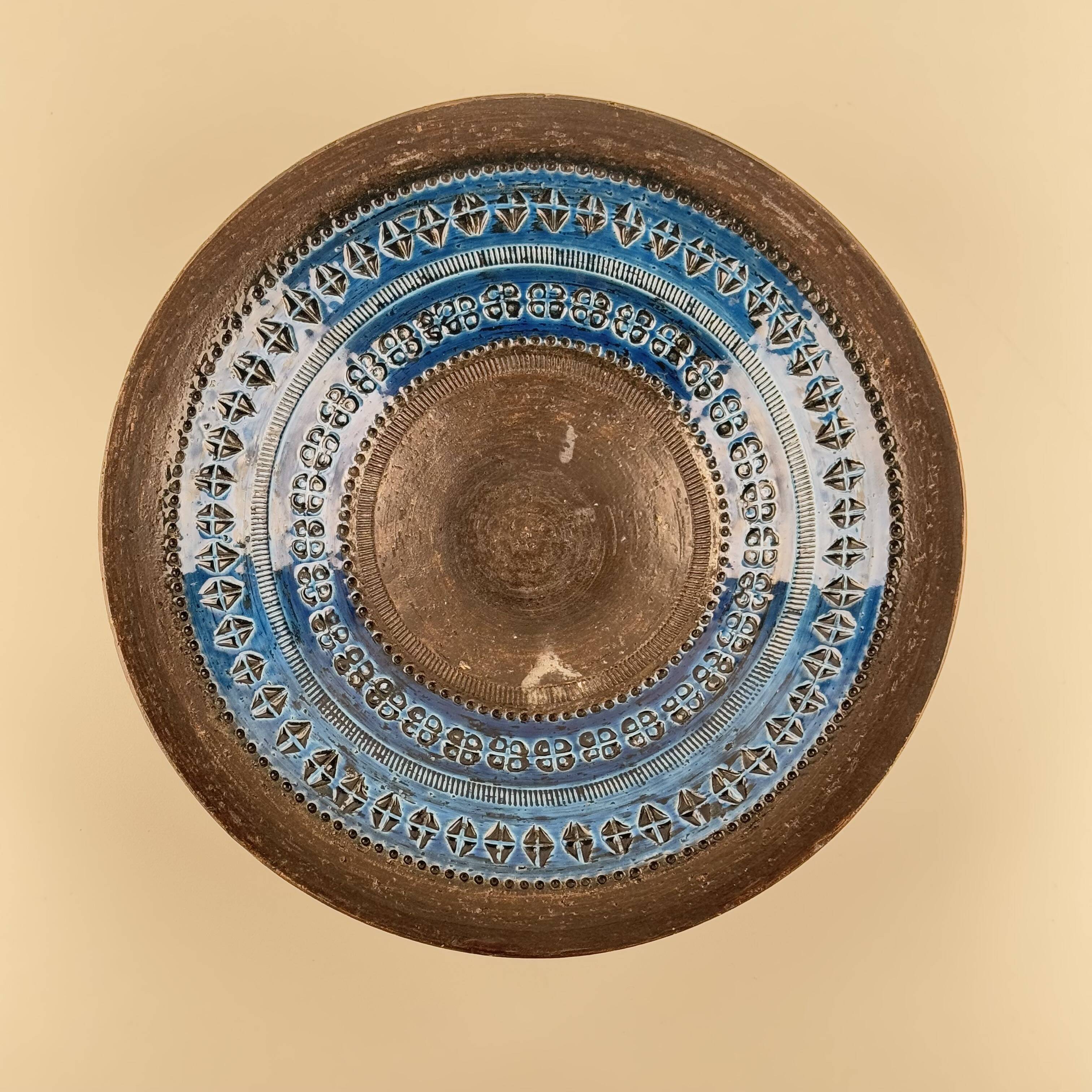 Aldo Londi for Bitossi, Large Centrepiece Bowl, Rimini Blue Series, 1970s