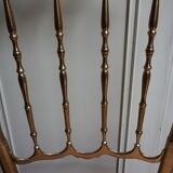 Italian Side Chairs in Golden Brass by Giuseppe Gaetano Descalzi for Chiavari, 1950, Set of 2