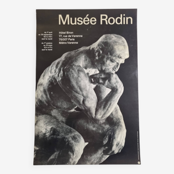 Poster of The Thinker by Rodin, Musée Rodin, Spadem edition, 60 x 40 cm