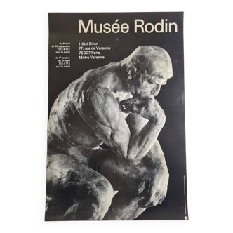 Poster of The Thinker by Rodin, Musée Rodin, Spadem edition, 60 x 40 cm