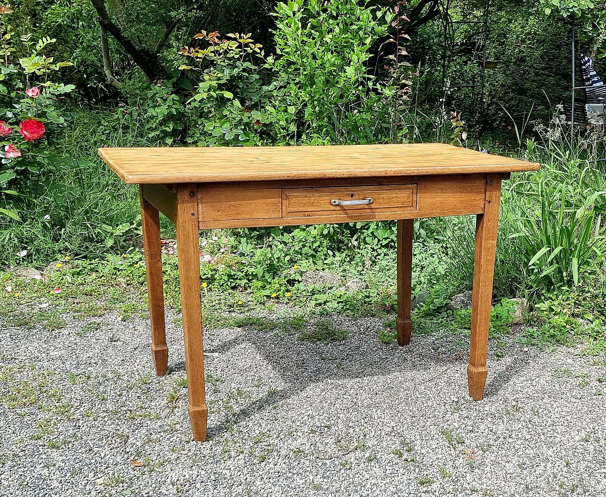 Beech and fir wood table