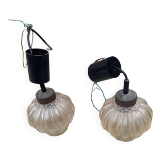 Vintage glass pendant lights