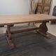 Monastery table with extension solid oak wood
