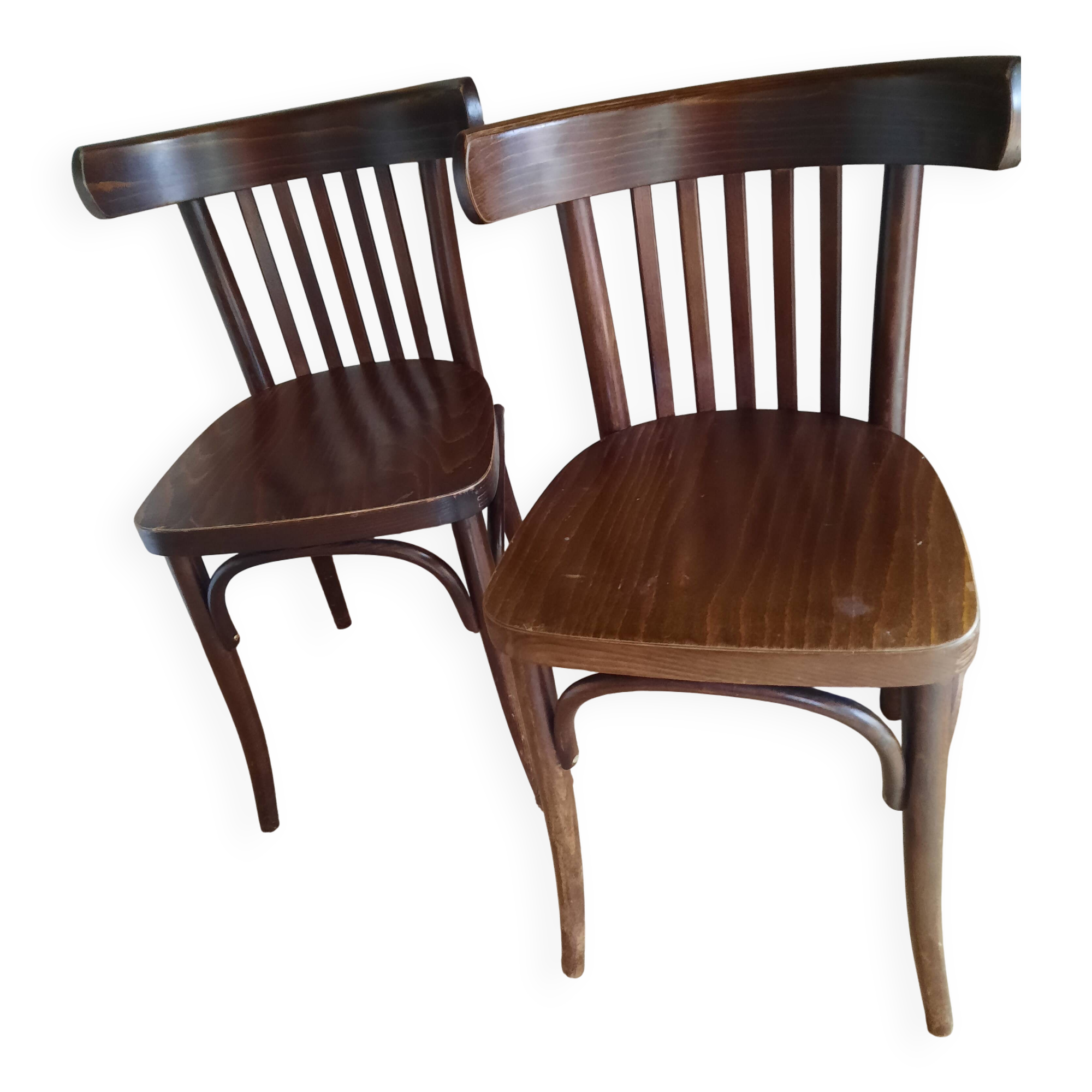 Pair of antique bistro chairs