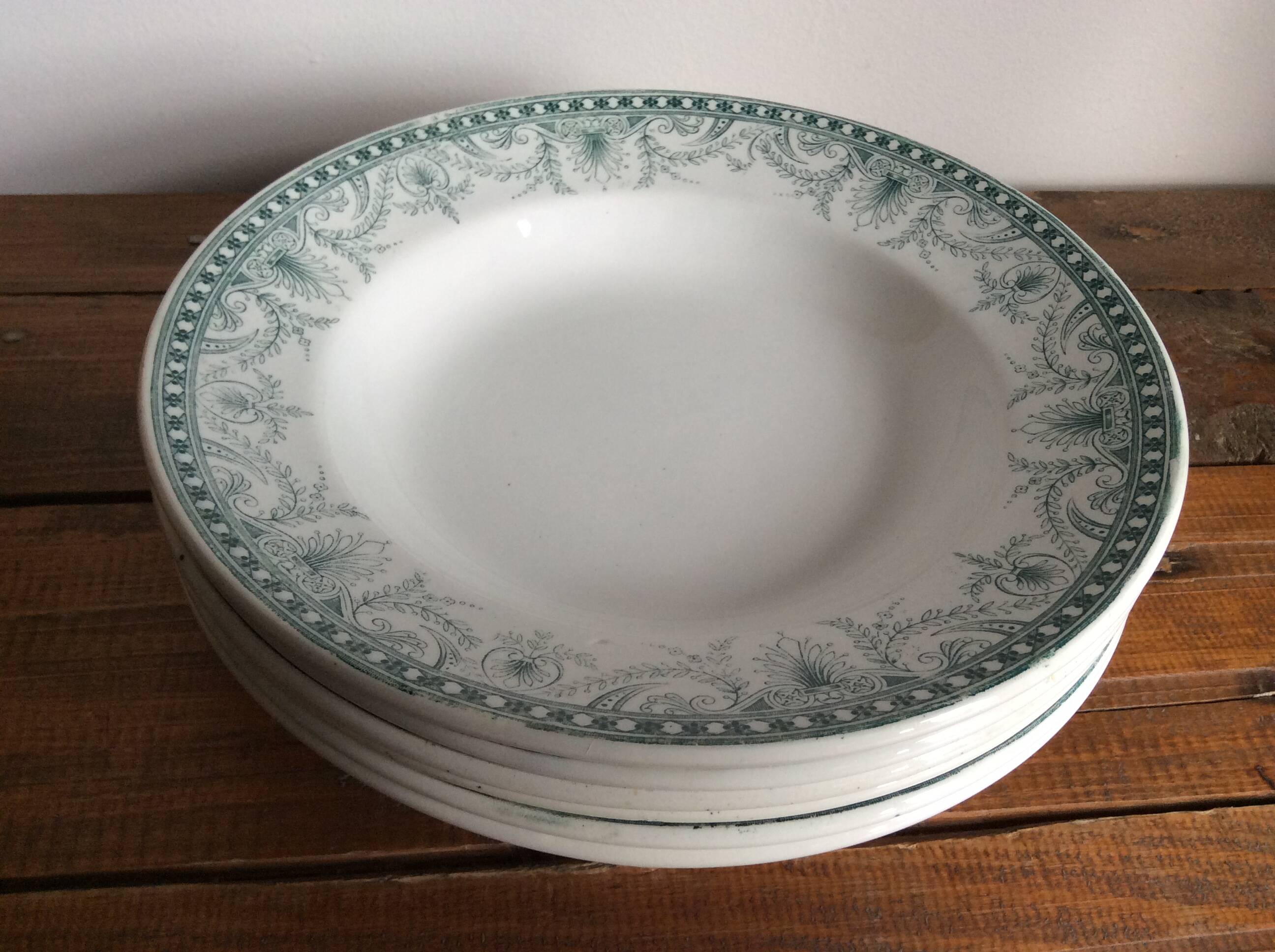 6 Terre de Fer soup plates