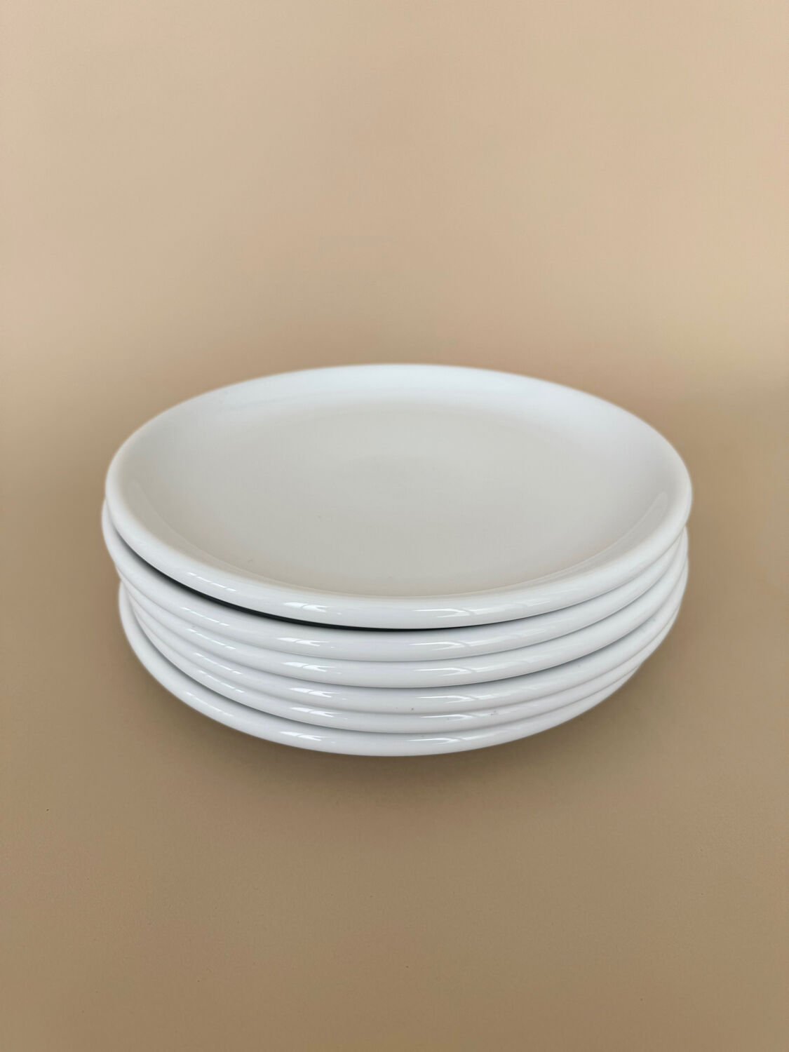 Set of 6 Vintage IKEA x Rondo white porcelain hollow dinner plates