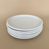 Set of 6 Vintage IKEA x Rondo white porcelain hollow dinner plates