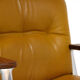 Vaghi leather, aluminium and teak office chair 1970s