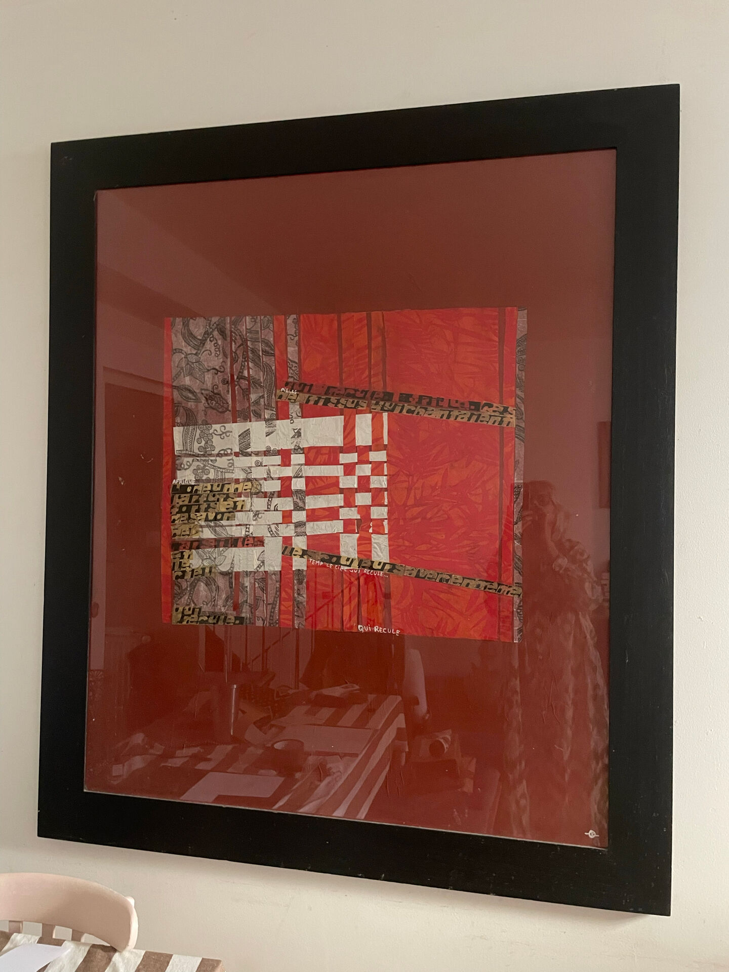 Large frame, wood, Brigitte Mahon.