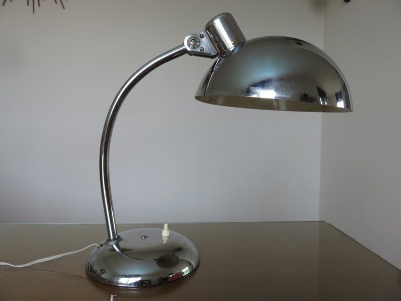 Christian Dell chrome metal lamp 60s