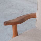 Guillerme et Chambron Mid-Century Oak Grand Repos Armchair