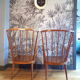 Pair of Baumann fan chairs
