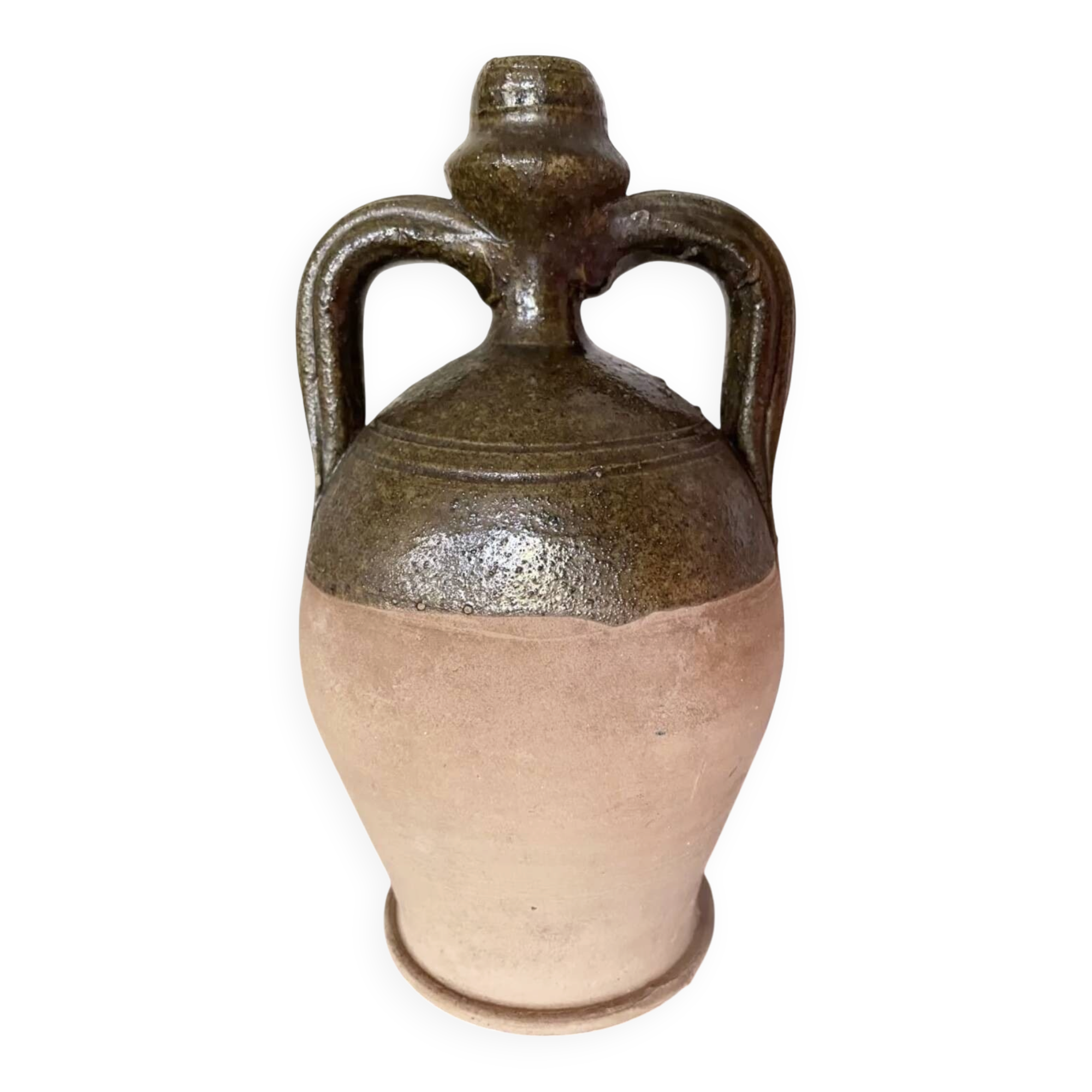 Varnished terracotta oil jar