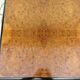 Vintage coffee table in elm magnifying glass 1970 - 70X70X35cm