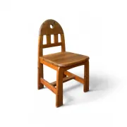 Vintage dining chairs brutality in solid pine 1/5 by wasa möbler