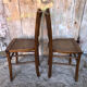 Pair of wooden bistrot chairs vintage