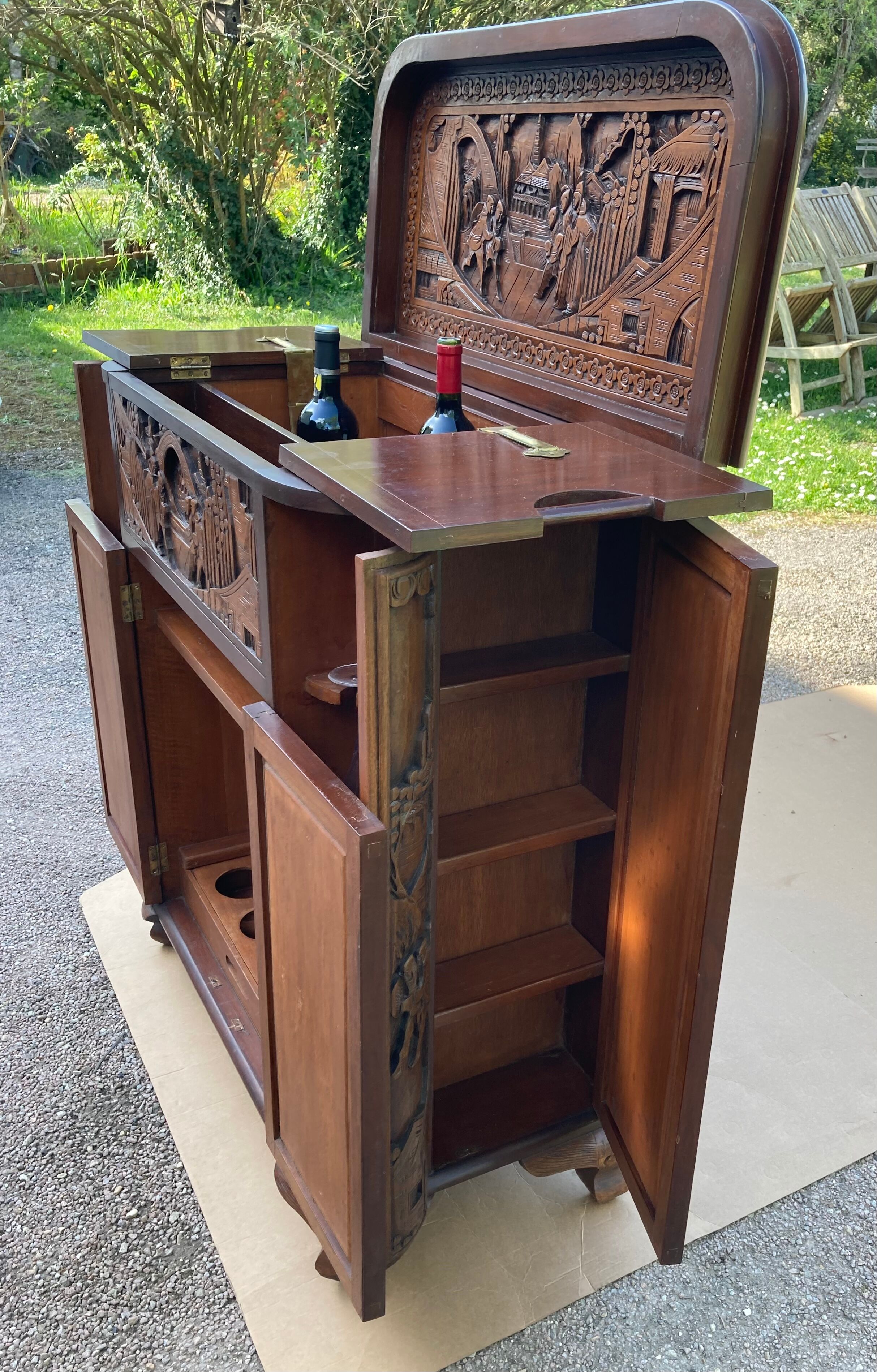 Bar origin Asia fully carved