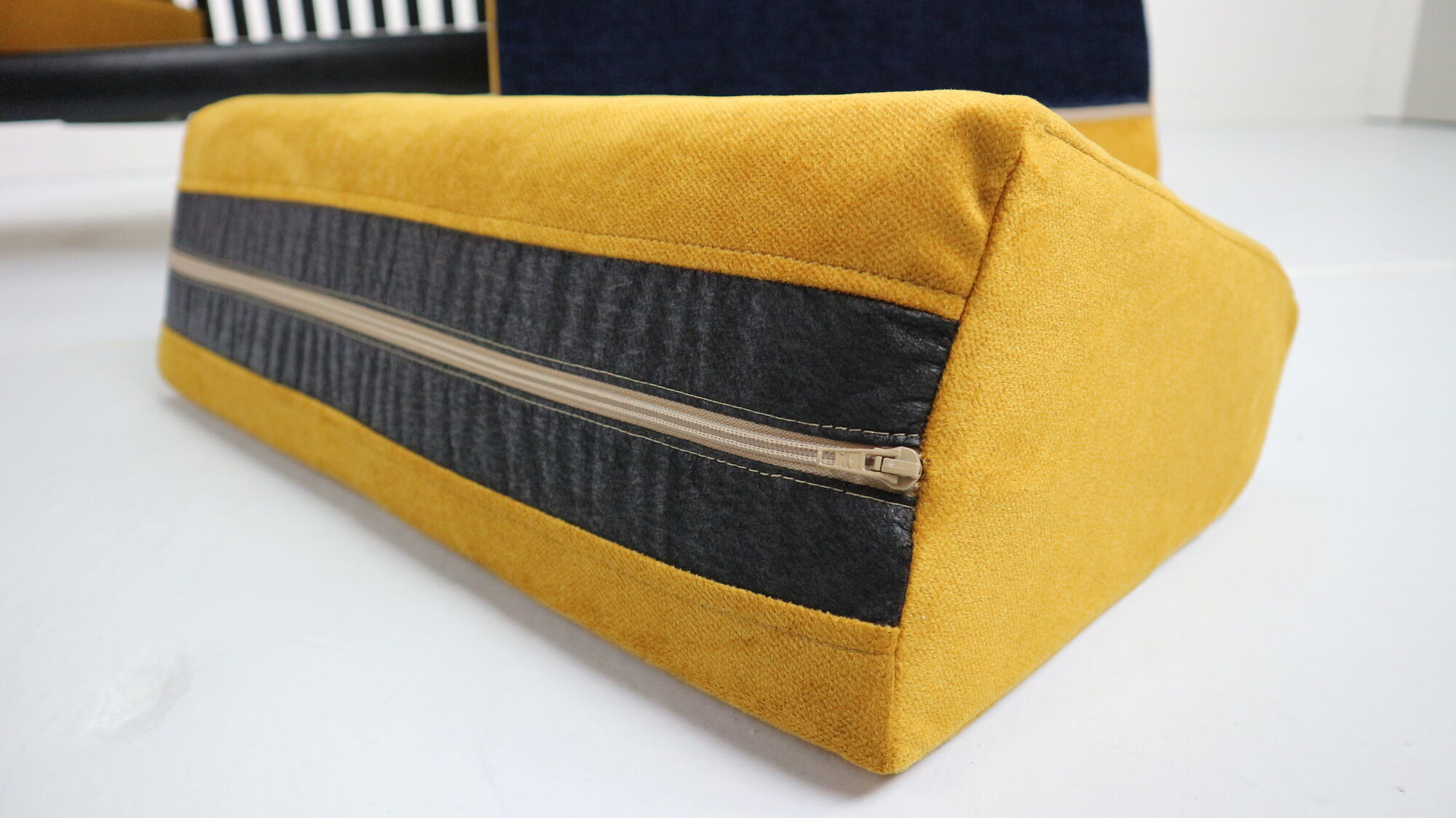 Mid-Century Modern Sofa in Yellow Velvet by Johannes Andersen, 1960s, Denmark