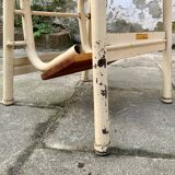 Vintage step stool in wood and steel