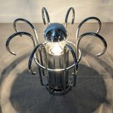 Lampe moderniste Space age en métal chromé, années 60-70
