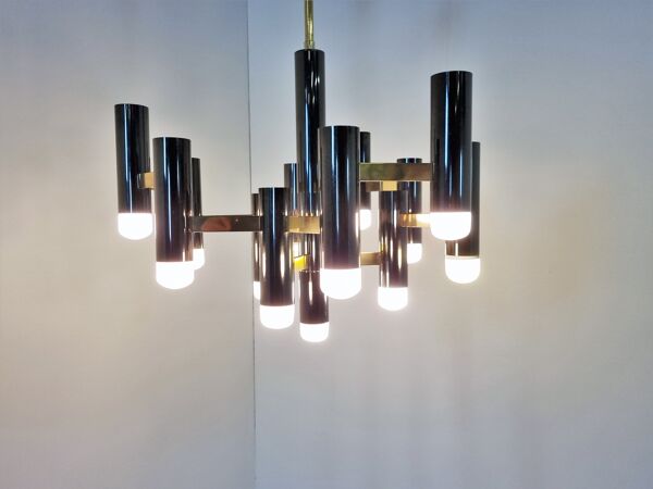 lustre Sciolari Du milieu Du Siècle Avec 12 Points Lumineux