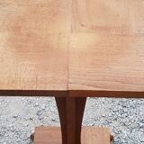 Side table pedestal table of the 50s in solid oak