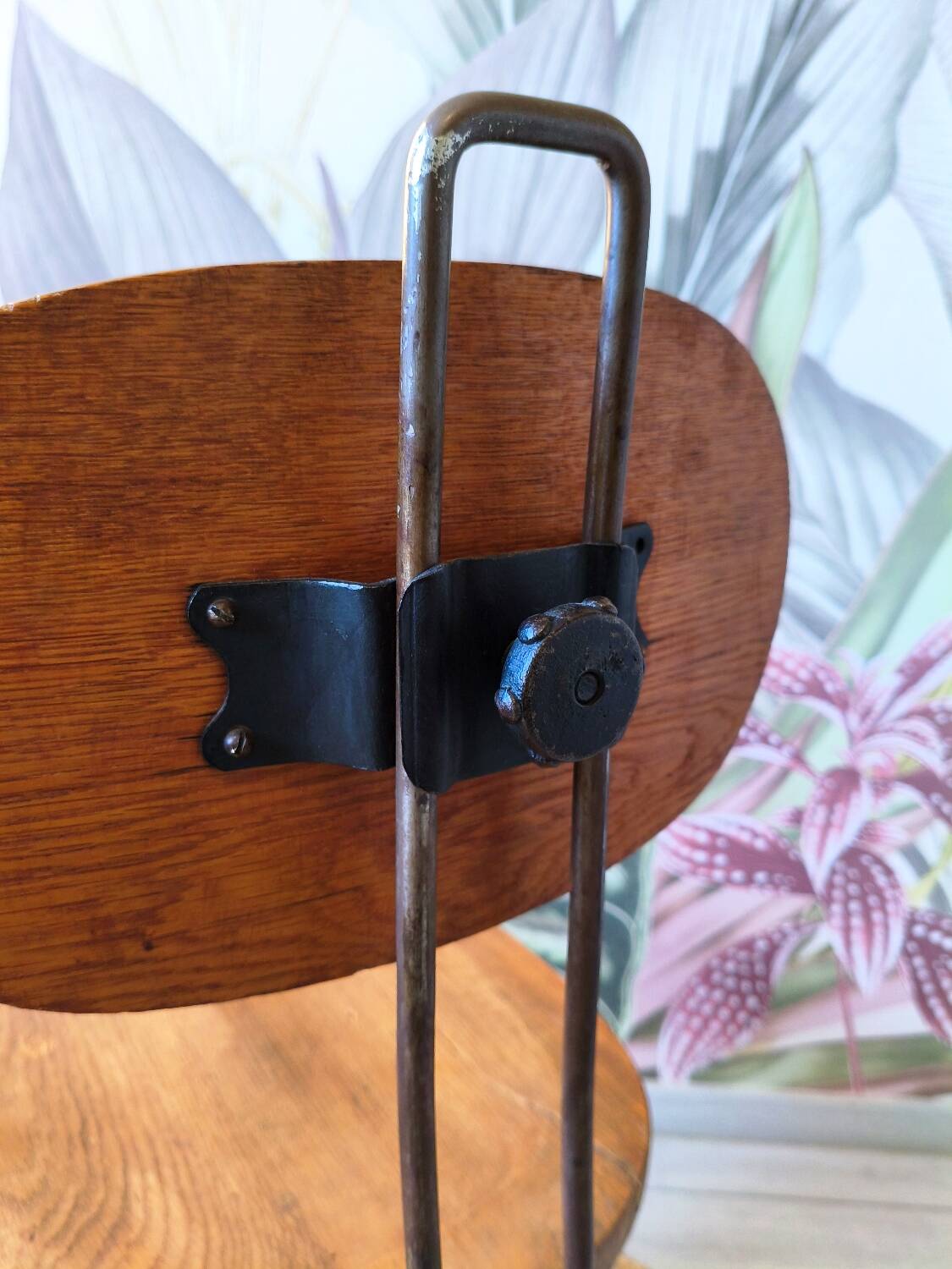 Wood and metal office chair