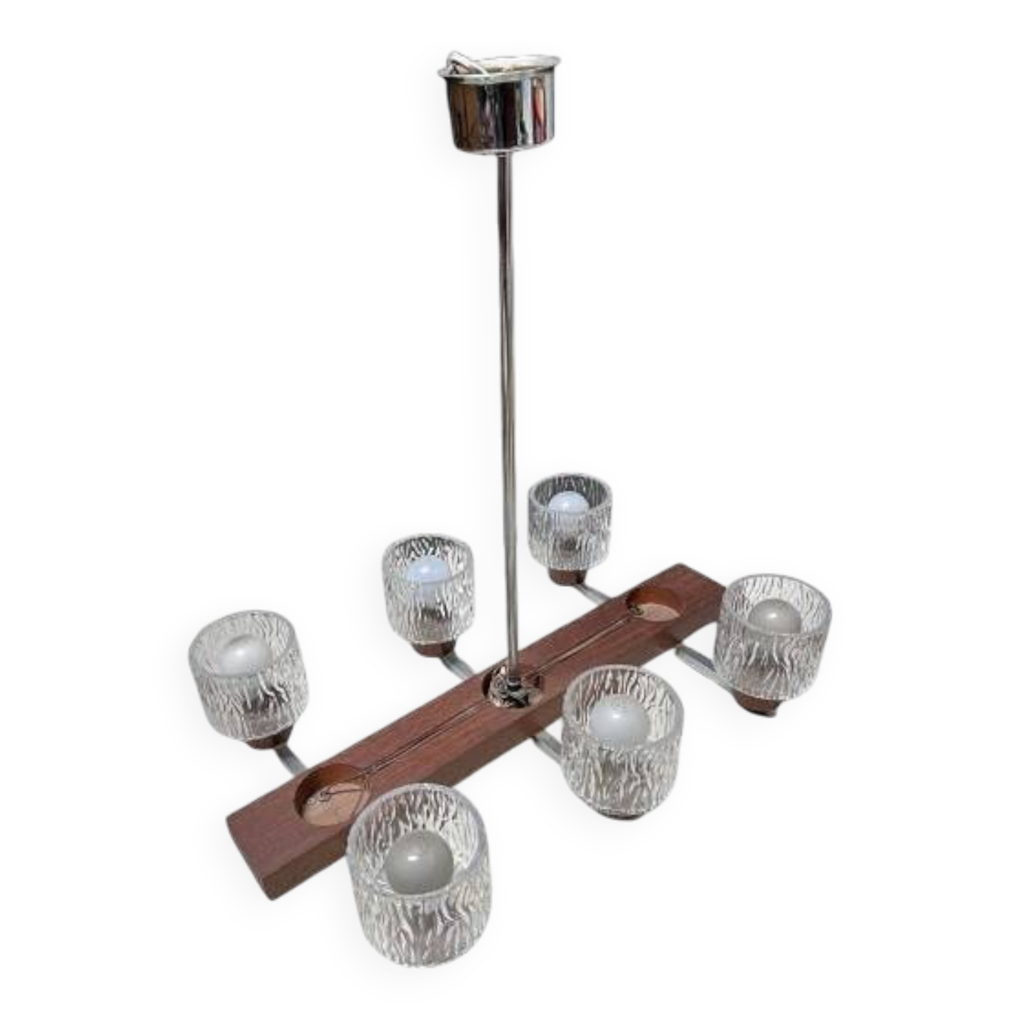 Art Deco light fixture composed of six lights