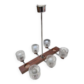 Art Deco light fixture composed of six lights