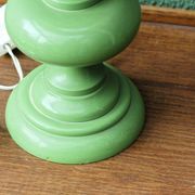 Vintage 70s lamp, turned wooden base
